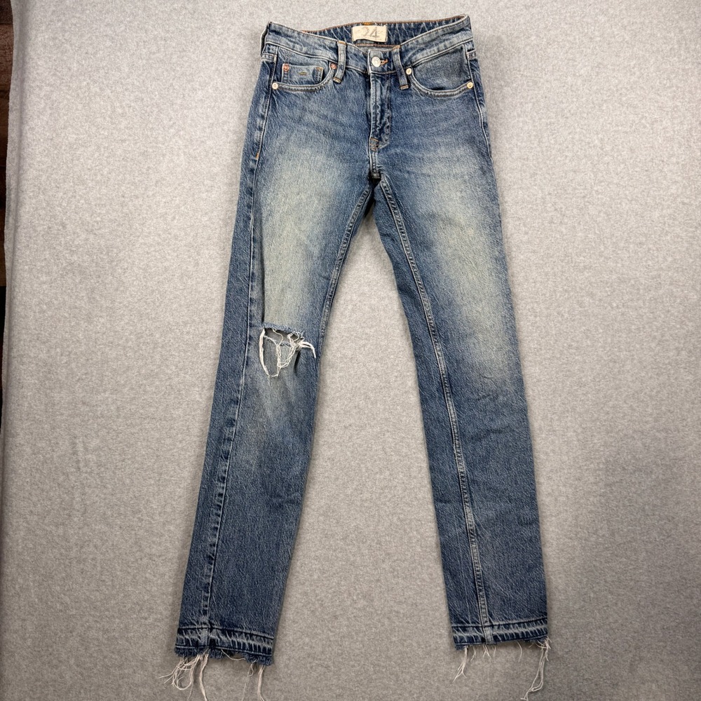 We The Free Jeans Womens 24 / 00 Distressed Raw Hem Slim‎ Boyfriend OB1184986